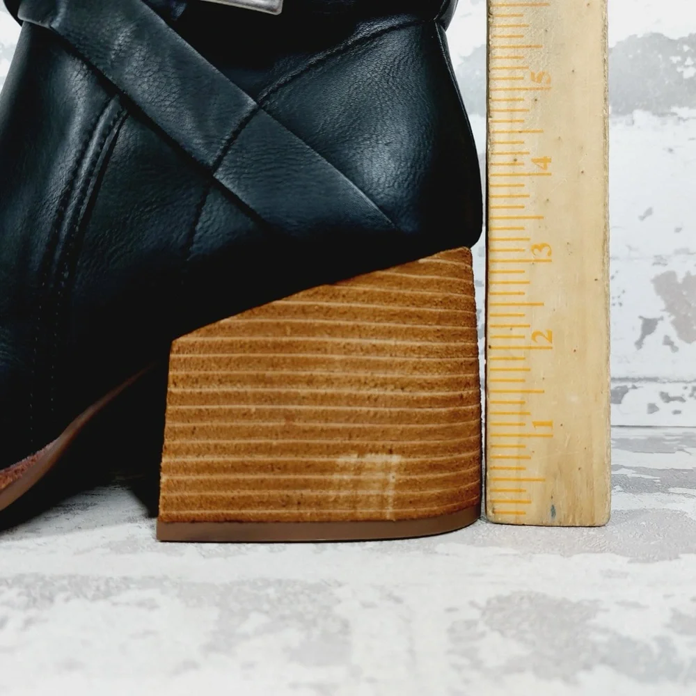 NEW Kork Ease Joelle Black Leather Ankle Boots H787 - Picture 2 of 13